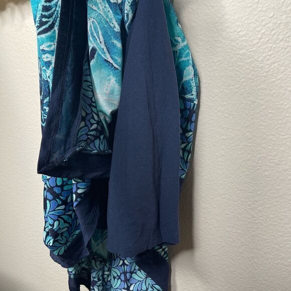 Style & Co. Blue Floral Print Watercolor Dress XS - Picture 8 of 9